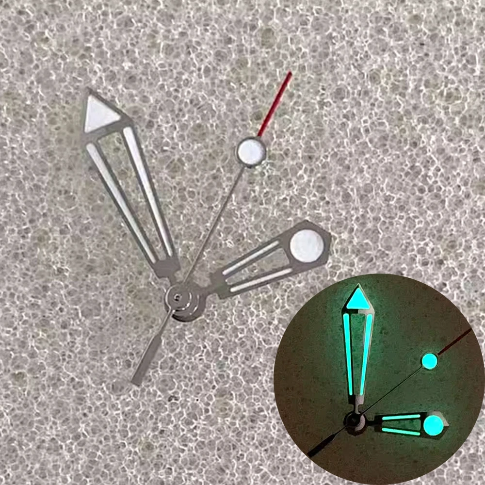 

Зеленые светящиеся стрелки для часов NH35 NH36 4R 7S, механические часы, запасные части, инструменты для ремонта, замена