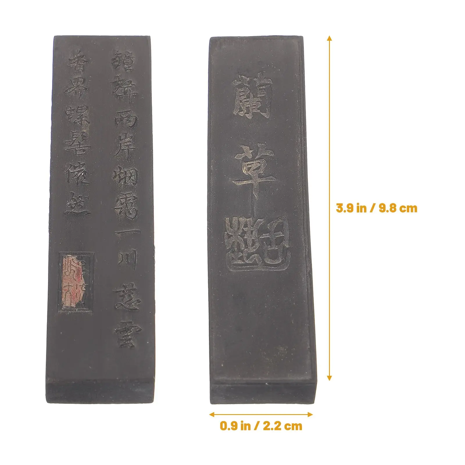 2 Pcs Calligraphy Ink Stick Black Pad Block Stamp Refill Student Stationery Traditional Handmade Chinese Drawing Painting