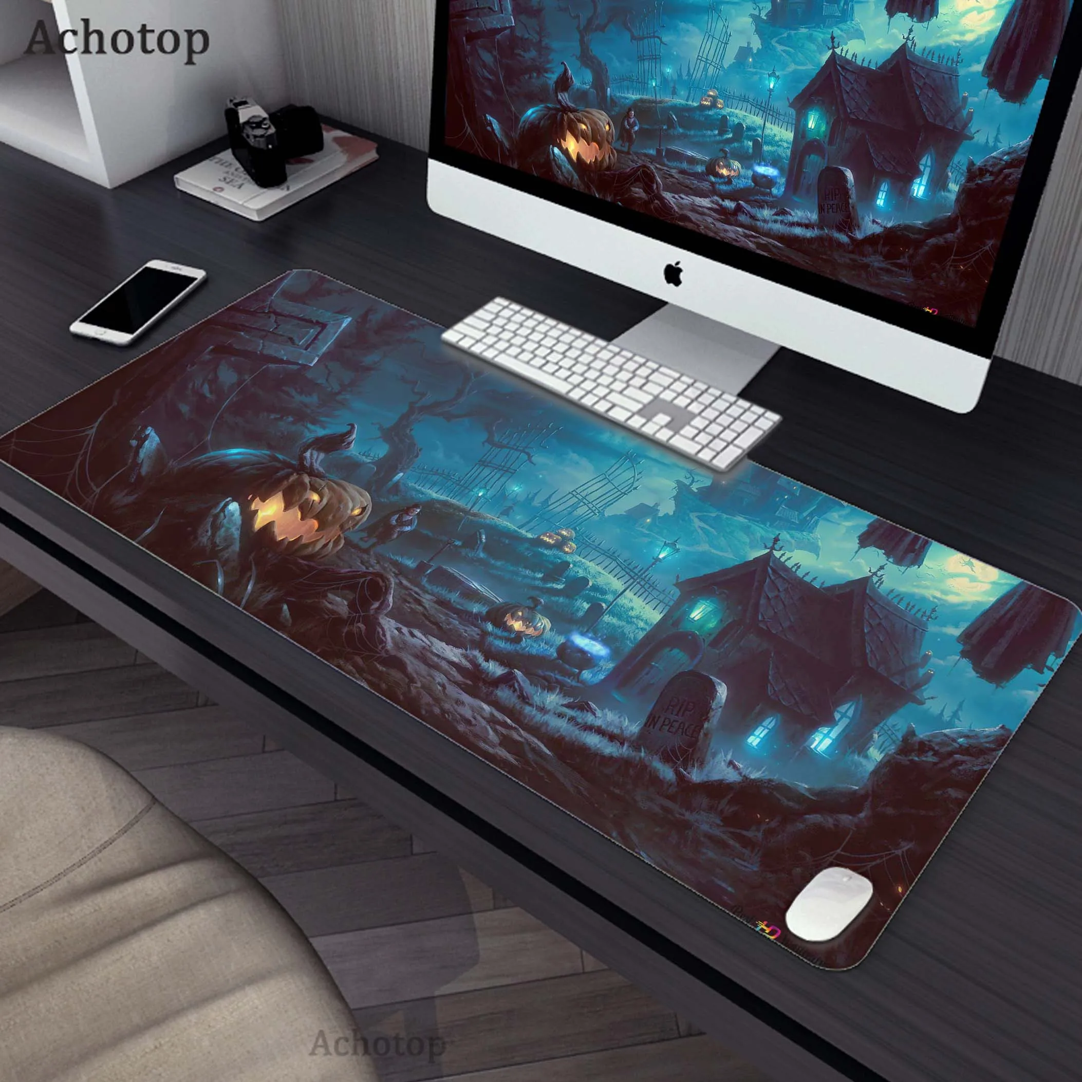 

Extended Mousepad Gaming Speed Keyboard Pads Desk Mats Office Mouse Pad Halloween style pattern 900x400mm Gamer Desk Mat