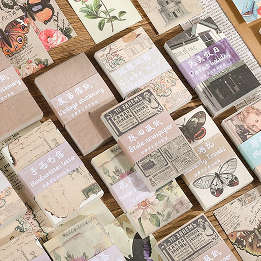 학생용 빈티지 스크랩북 스티커, 다기능 DIY 스크랩북 스티커