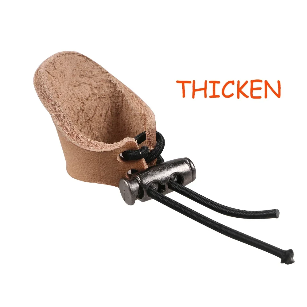 

Противоскользящее кожаное кольцо для большого пальца для стрельбы из лука, прочная утолщенная воловья кожа, защита для пальцев для стрельбы из изогнутого лука и традиционной стрельбы из лука