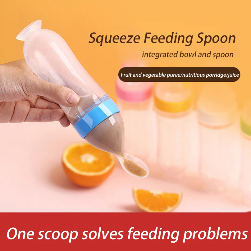 Baby Feeding Bottle Colher, Milk Bottle, Alimentador de Treinamento, Suplemento Alimentar, Alimentação Alimentar, Gadgets do bebê, BPA Livre, Dropshipping