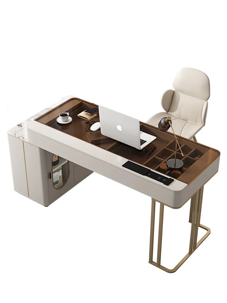 

Desk, dressing table, integrated tempered glass, corner small apartment dresser, computer desk