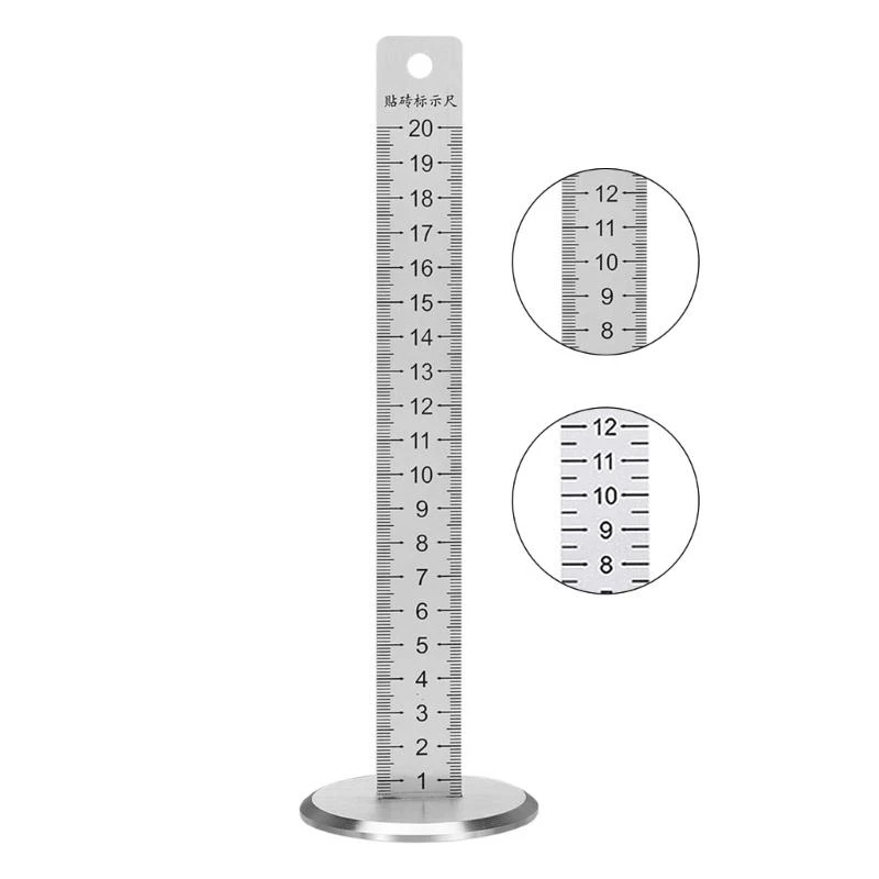 

F92B Equal Height Ruler Artifact Leveling Positioning Tool Metal Ceramic Tile Tool Positioning Horizontal Ruler