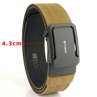 TUSHI Brand 4.3CM Wide double-layer reinforced automatic buckle training quick hanging pistol belt Mens nylon outdoor leisure