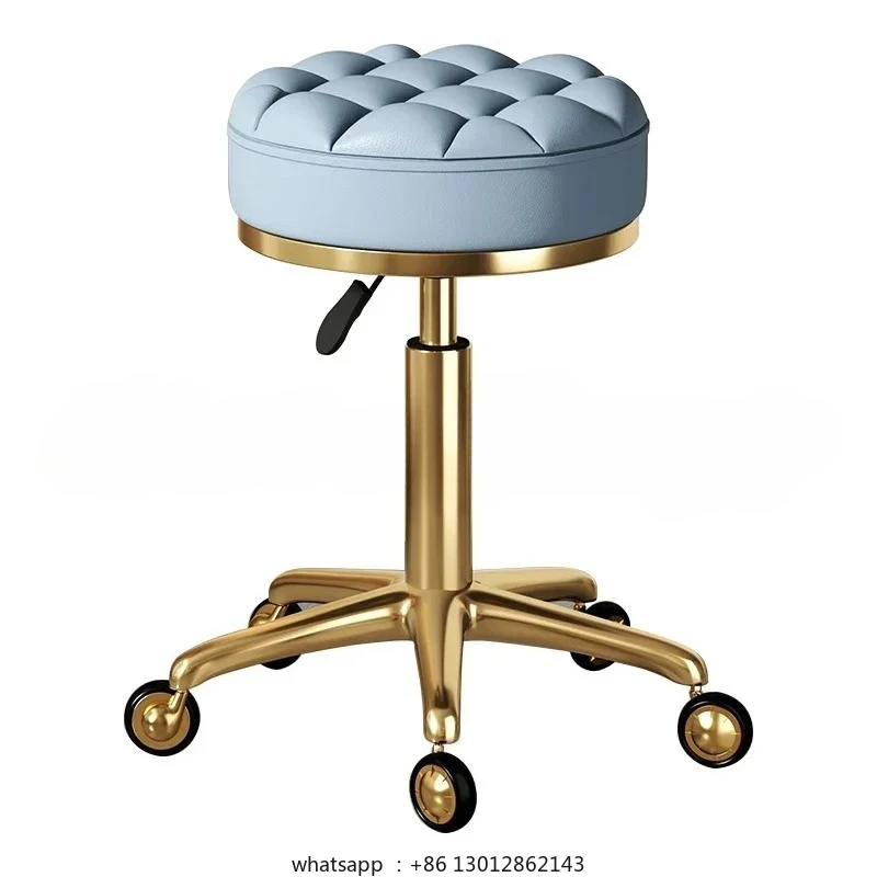 

Стул для красоты специально разработанный для салона красоты Регулируемый вращающийся шкив Парикмахерская Круглый табурет Табурет Рулетка