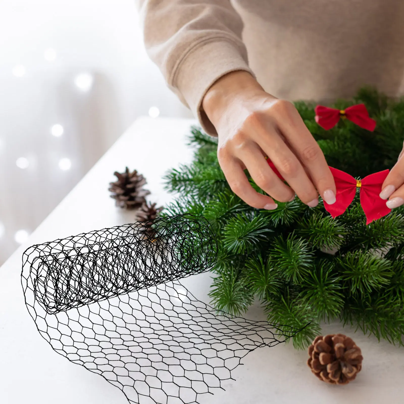 

Floral Chicken Wire Netting Mesh for Flower Arrangement Supplies Modern Farmhouse Bohemian Minimalist Decor Iron Wire Craft