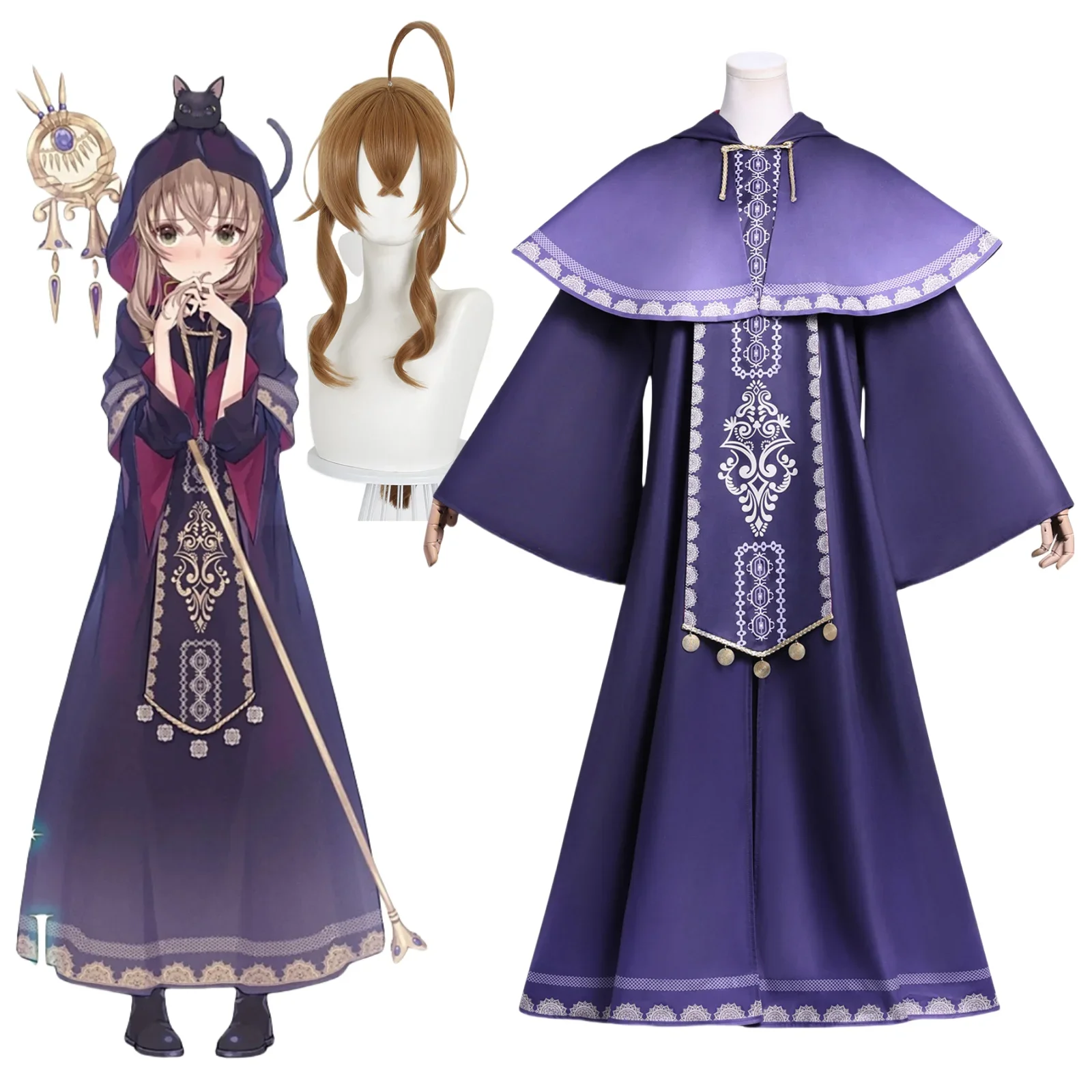 

Anime Silent Witch: Chinmoku no Majo no Kakushigoto Monika Cosplay Costume Wig Woman Christmas 2025 Halloween Party Clothing Hot