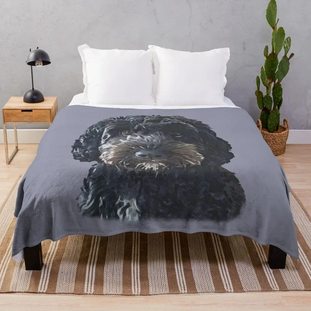 

Black Cockapoo / Doodle Dog Throw Blanket Retros Beautifuls anime Blankets For Sofas Blankets