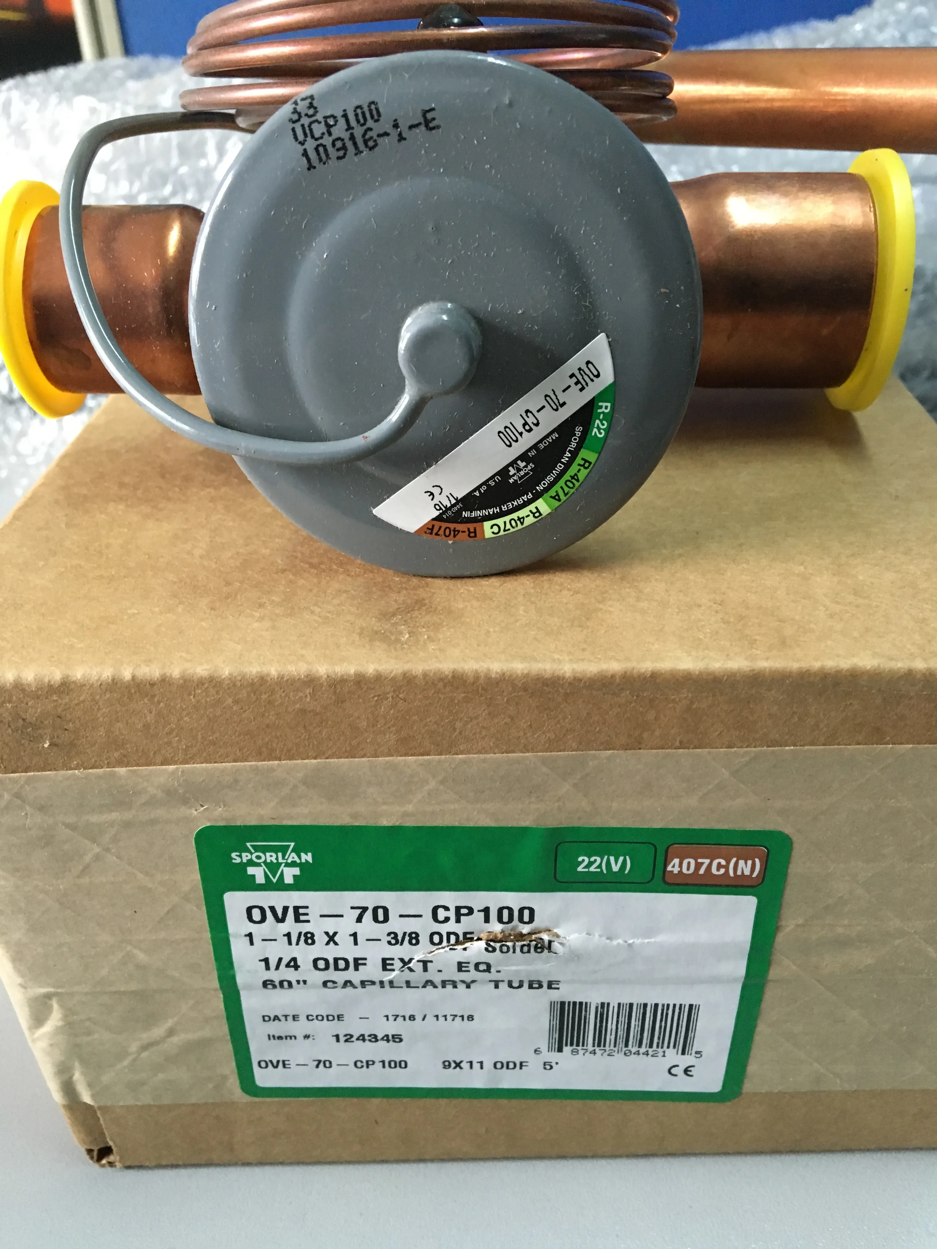 New In Stock Thermostatic Expansion Valve OVE-70-CP1001  R410A For Refrigeration Parts And Coldroom