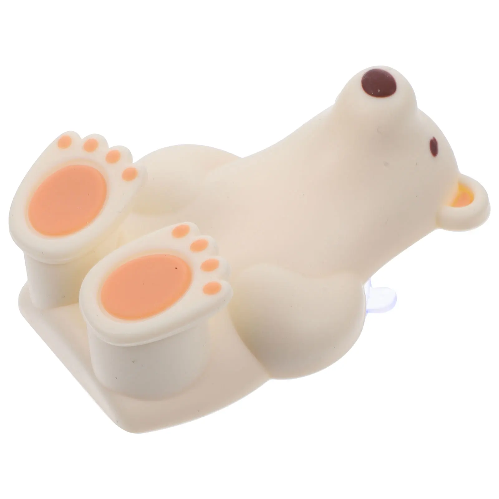 

Suction Cup Toothbrush Holder Mounted Hanging Stand Bathroom Silica Gel Cute Cartoon Bear Compatible Most Toothbrushes