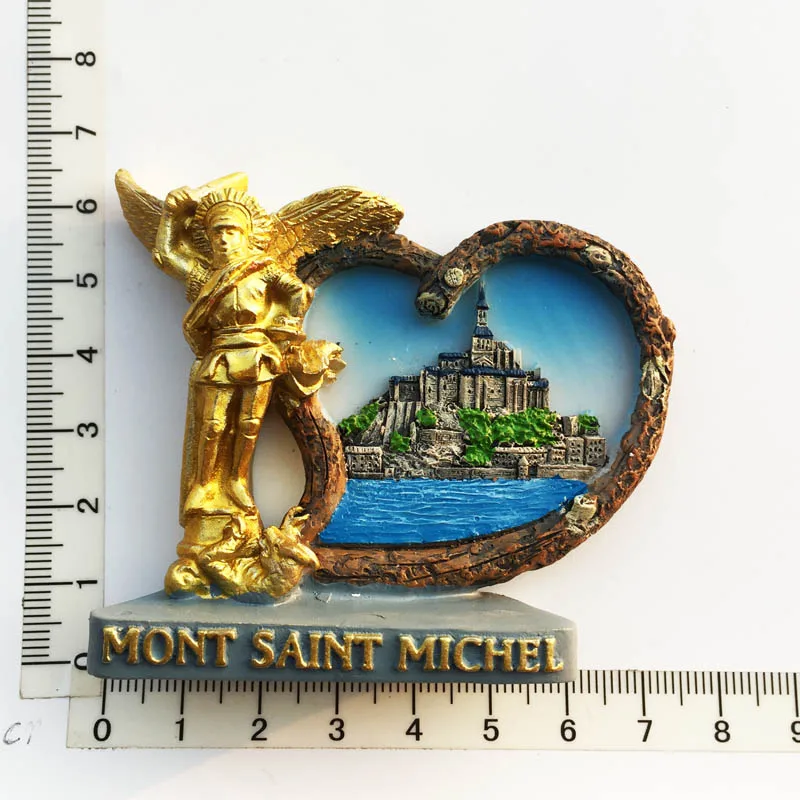 Fridge Magnet Cultural Landscape Resin Decoration Tourism Souvenir Message Sticker Crafts for Saint Michel Mountain