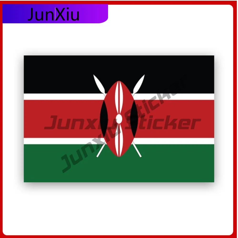 

Kenyan Flag Sticker Uv Protected Decals State Flag Patriotic Car Sticker Vinyl Decal Die Cut Sun Protection Waterproof Durable