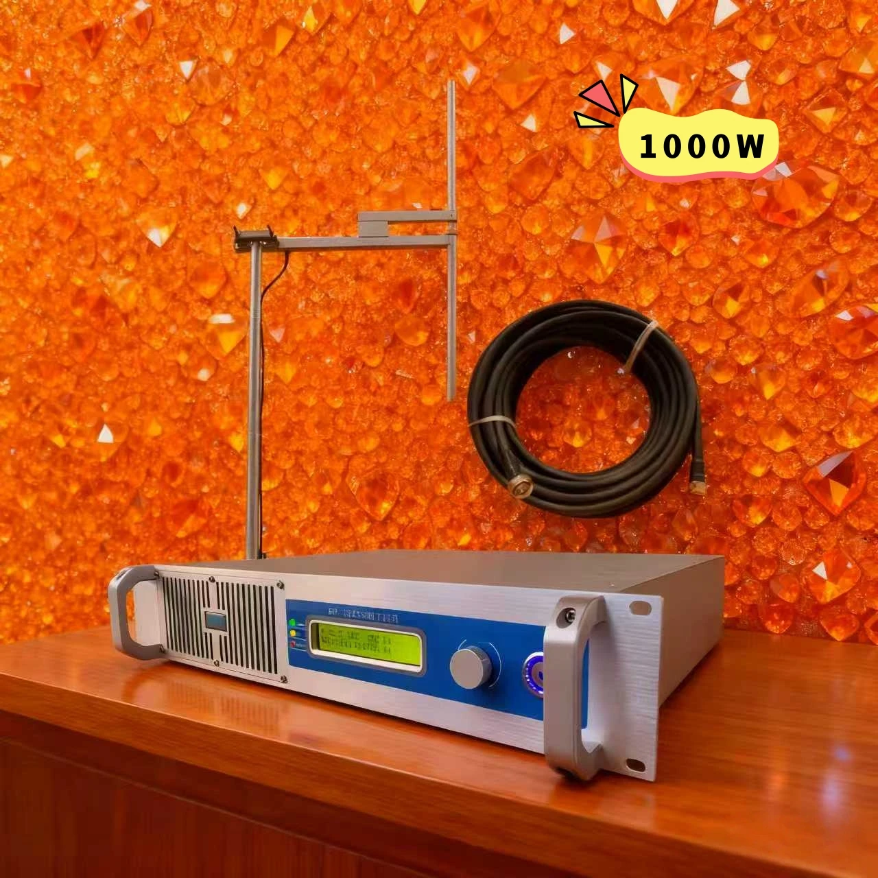 

YXHT-1KW(1000W) FM Transmitter Kit 110V/220V Usable FM Transmitter, Power W Display for Radio Broadcast, Church, Shopping Mall