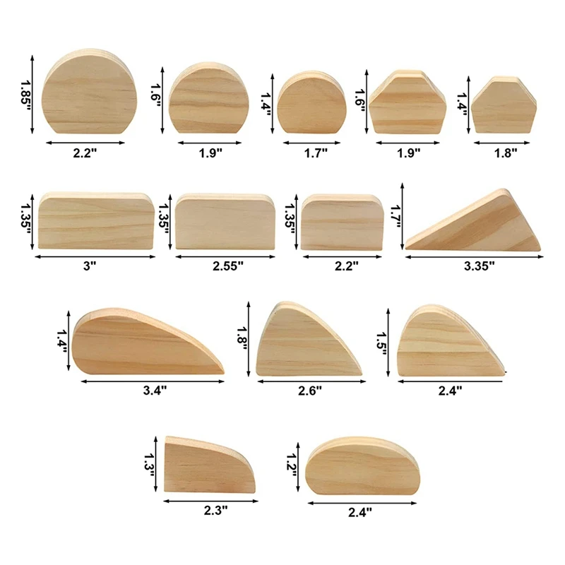 Moules de poignée de tasse en poterie, kit d'outils de poterie en bois pour poignée de tasse exécutive, fournitures irrigation pour débutants, 14 pièces