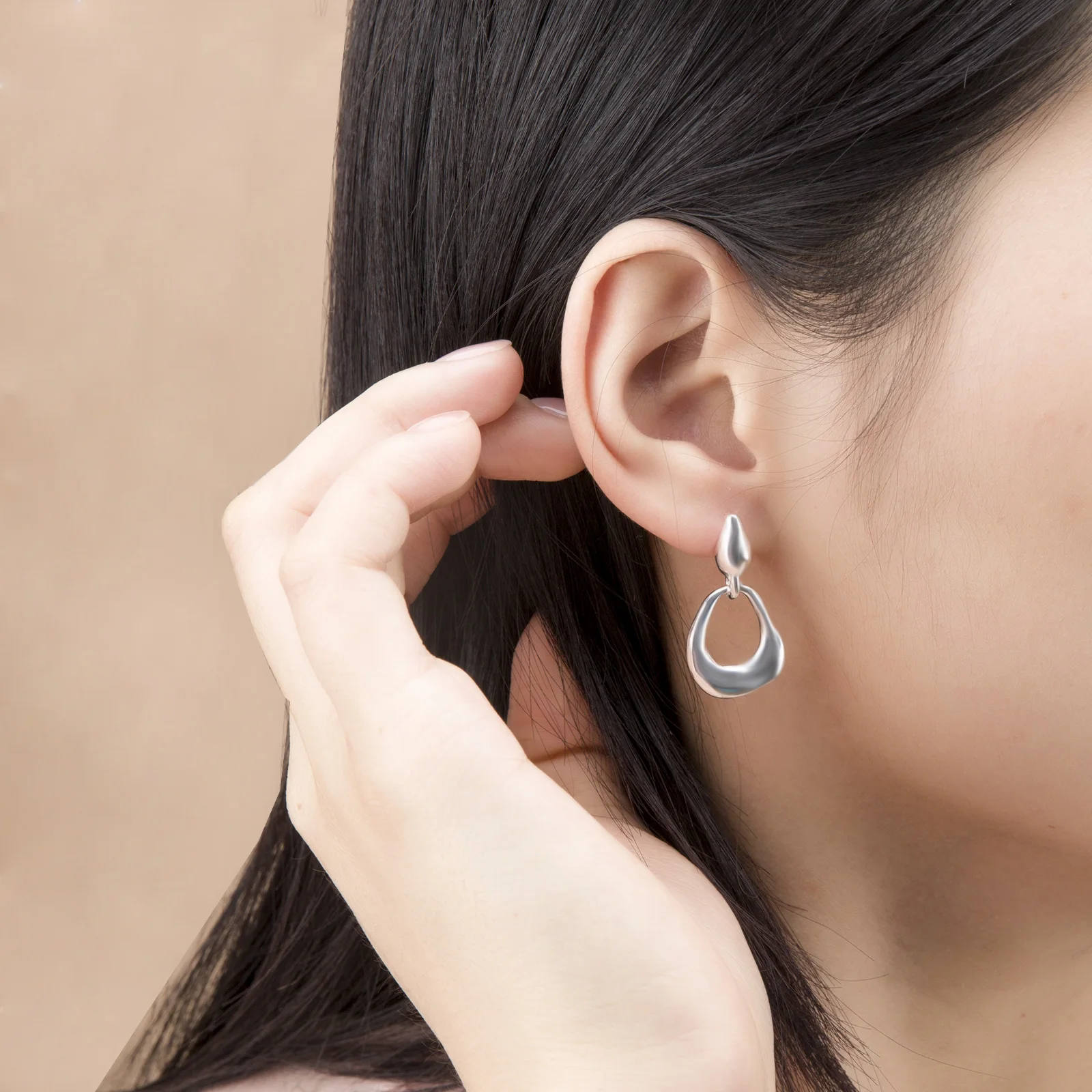  ﻿ ﻿YYSuniee Solid 925 Sterling Silver Irregular Dangle Geometric Statement Drop Earrings for Women Fashion Fine Jewelry Gift