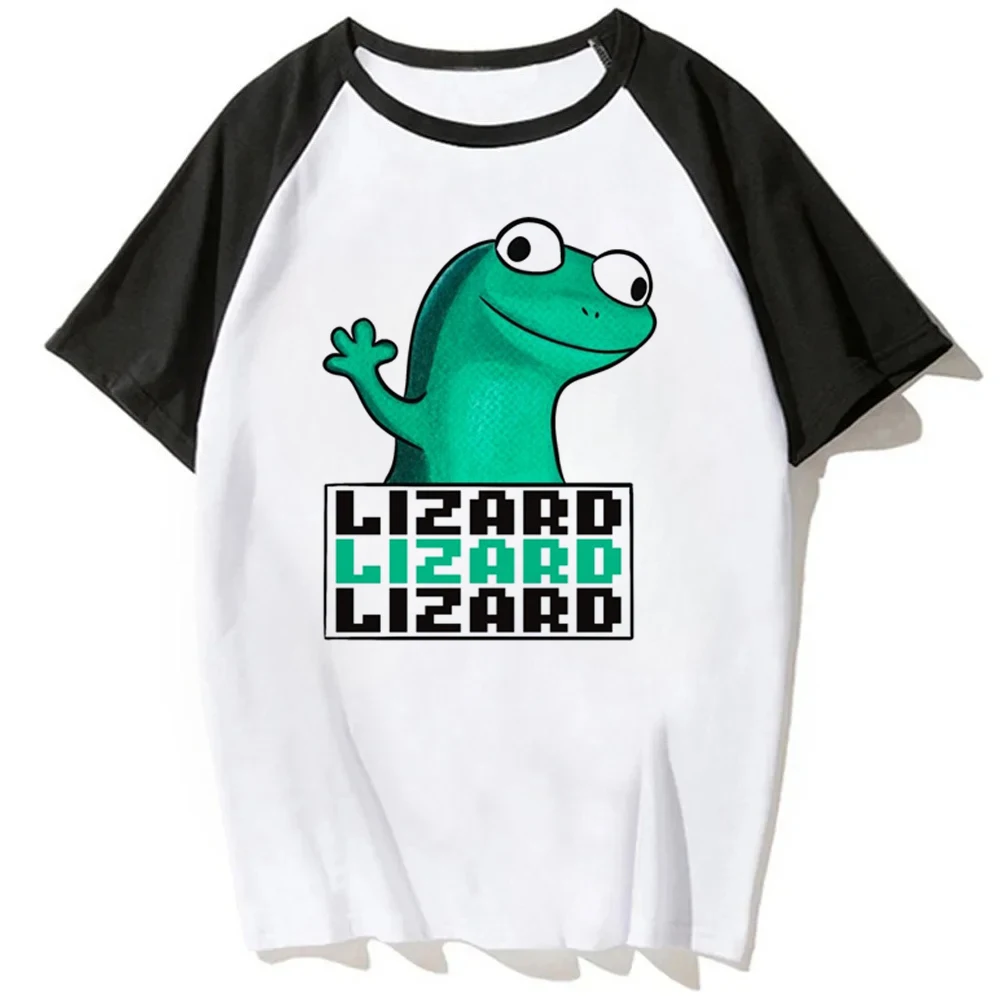 Lizard t shirt female aesthetic emo kawaii t-shirt aesthetic Retro gyaru party japanese