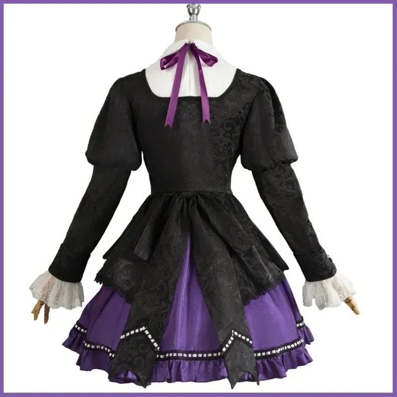 Sn66 anime calcinha e meia com cinto de liga · anarquia cosplay traje peruca roxo vestido de noite lolita mulher adorável pw &