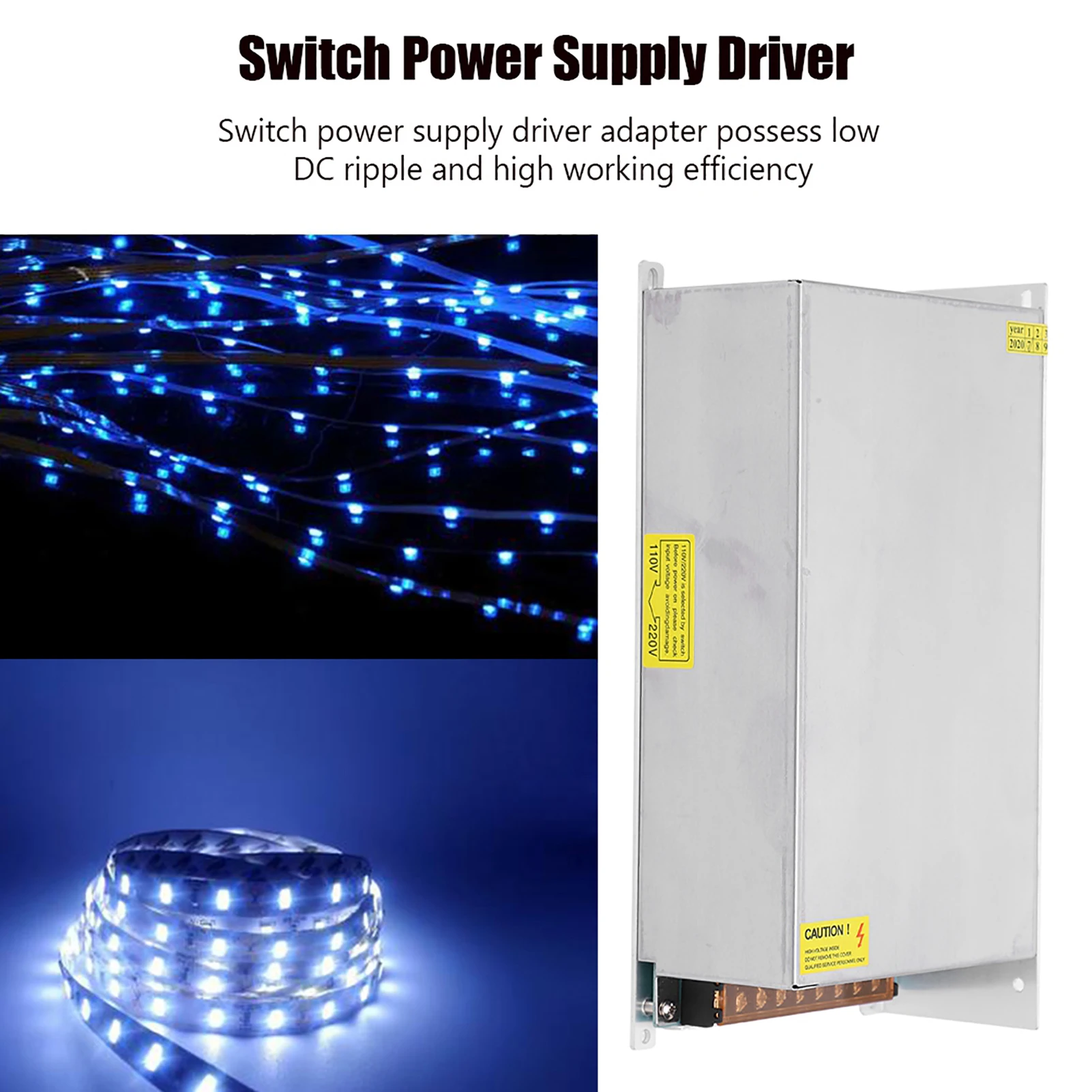 LED Light Bar Driver Power Supply Driver Adapter DC12V Aluminum Alloy LED Screen Light Bar 3D Printer
