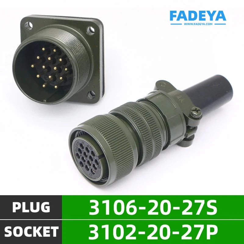 5015 Us Military Standard Waterproof Aviation Plug And Socket 14-Pin MS3106A-20-27S MS3102A-20-27P