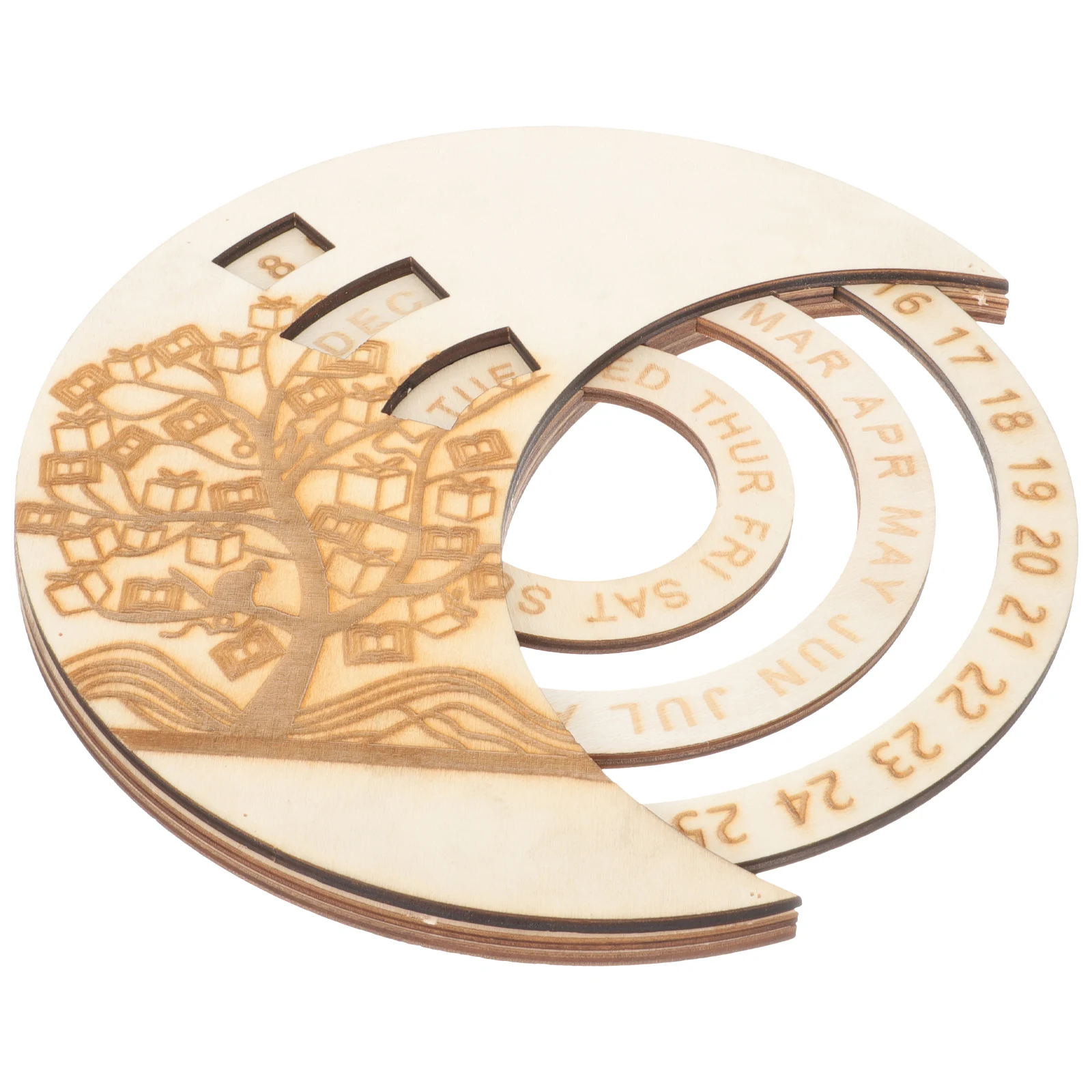 

Декоративный деревянный вечный календарь, подвесной лунный дизайн, настенное украшение, домашний офис, ремесло, снежинка, настенная наклейка, лунный календарь