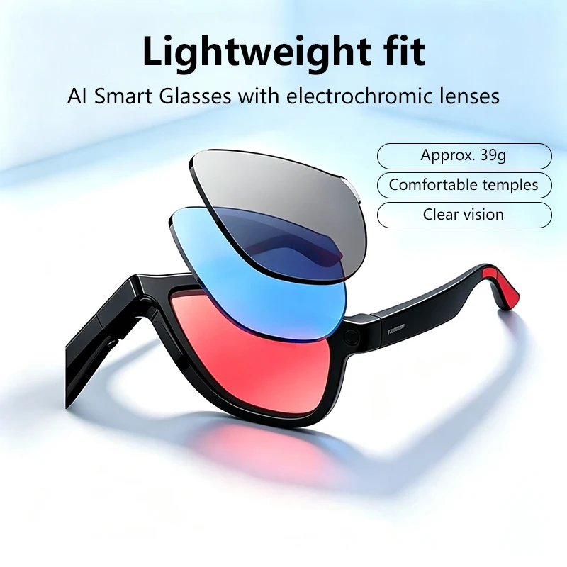 Oneplus Smart Electrochromic Bluetooth Glasses Dimmable Features AI Translate Smart Glasses For Talking Listening To Music