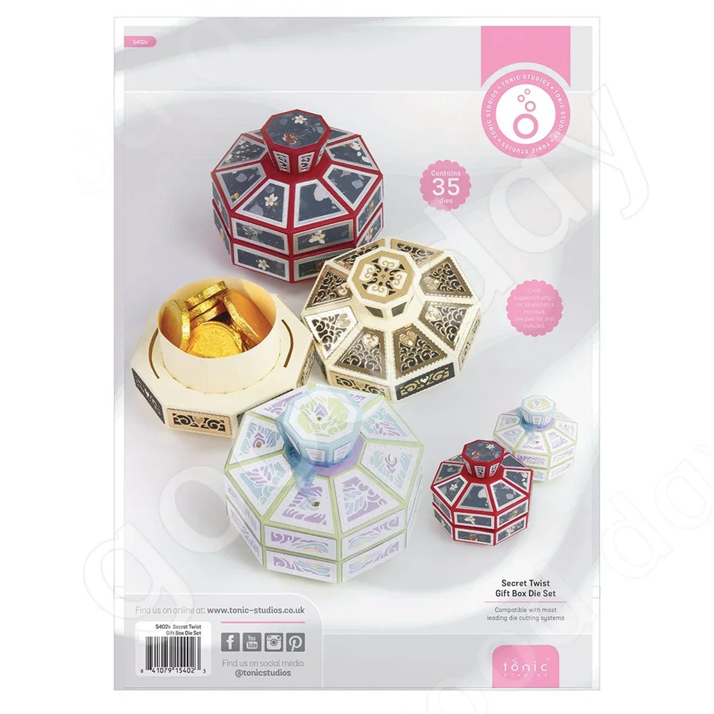 

Secret Transfers Gift Box Metal Cutting Dies 2024 New DIY Scrapbooking Desktop Setting Handmade Greeting Card Album Decoration