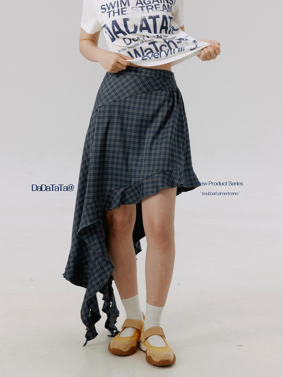 

Юбка JGGU Crystal Label DTA Plaid Rhythm больших размеров, винтажная, женская, летняя, миди, для повседневной носки, однотонная, из полиэстера