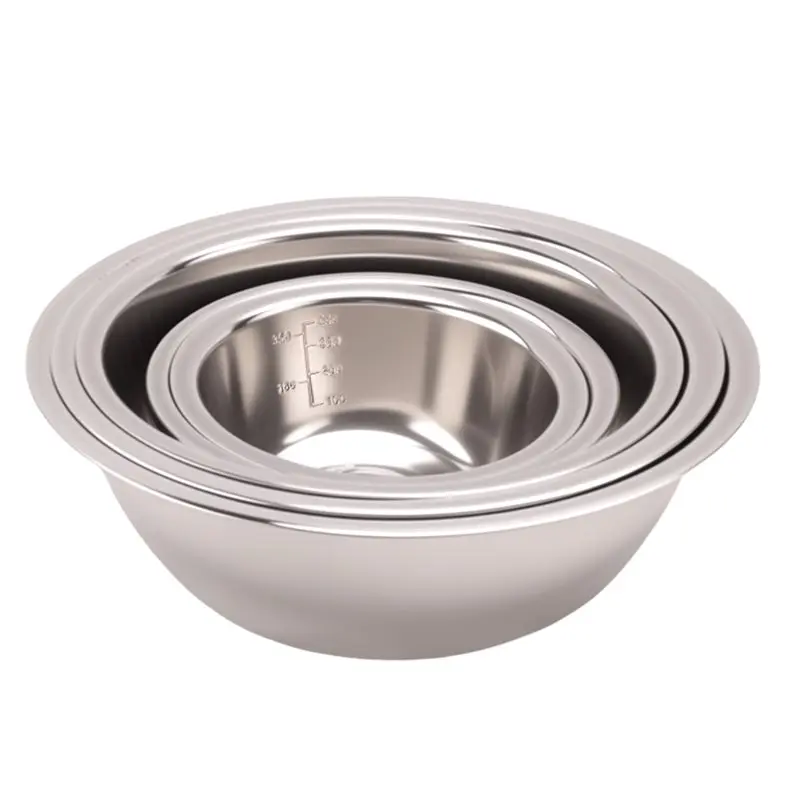 ABWZ-Stainless Steel Mixing Bowls (Set Of 5) Non Slip Nesting Whisking Bowls Set Mixing Bowls For Salad Cooking Baking