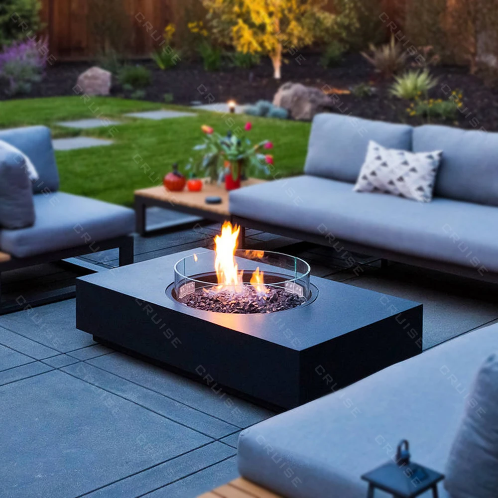 

CRUISE оптовая продажа барбекю приготовление виллы сад металлические садовые сокровища 1650-990-390 мм дерево/газ/альртовая печь сердечник камин уличная