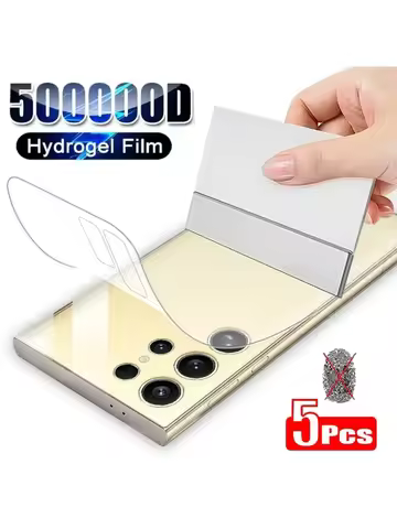 5Pcs Hydrogel Film For Samsung S25 S24 S23 S22 Ultra Plus Note 20 Screen Protector For Samsung A56 A55 A36 A35 A16 A15 Back Film