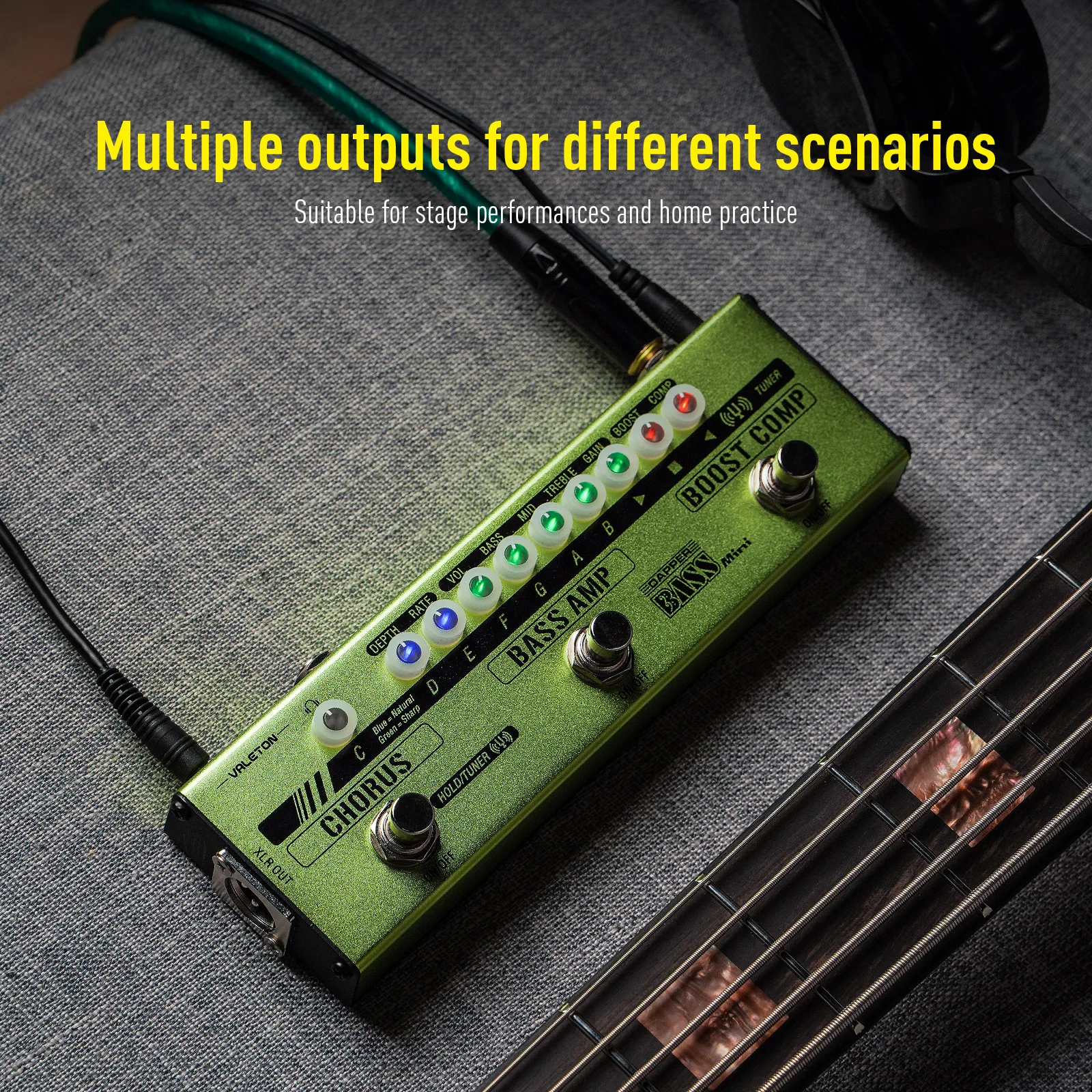 VALETON Dapper Bass Mini Stage Session Gigging pratica Analogico Amp Boost Comp Chorus Bass Pedale multieffetto MES-2 Regali