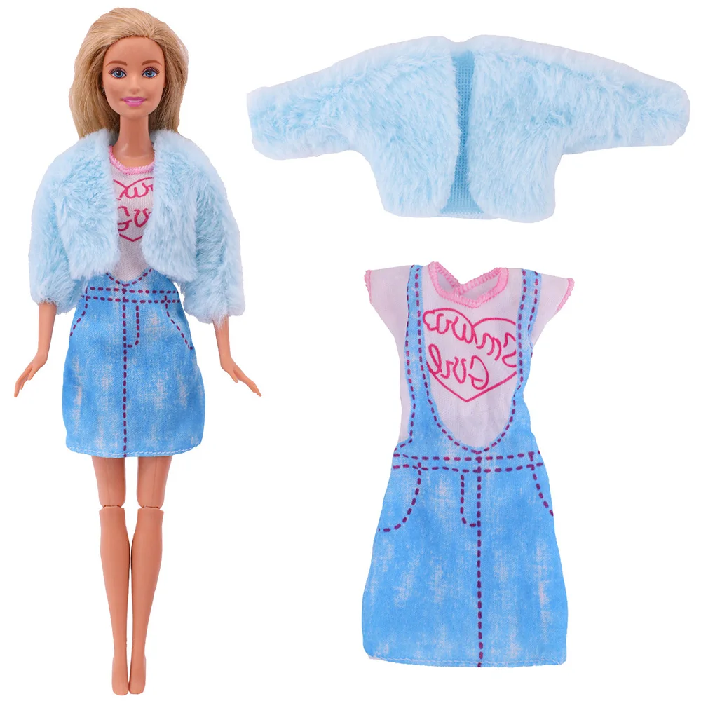 Puppe blaue Kleidung, Mode Mantel, Hose, Kleid, Meerjungfrau Kleidung, geeignete 30cm bjd Puppe und 11,5 Zoll Puppen, Geschenk, Mädchen Puppe Zubehör