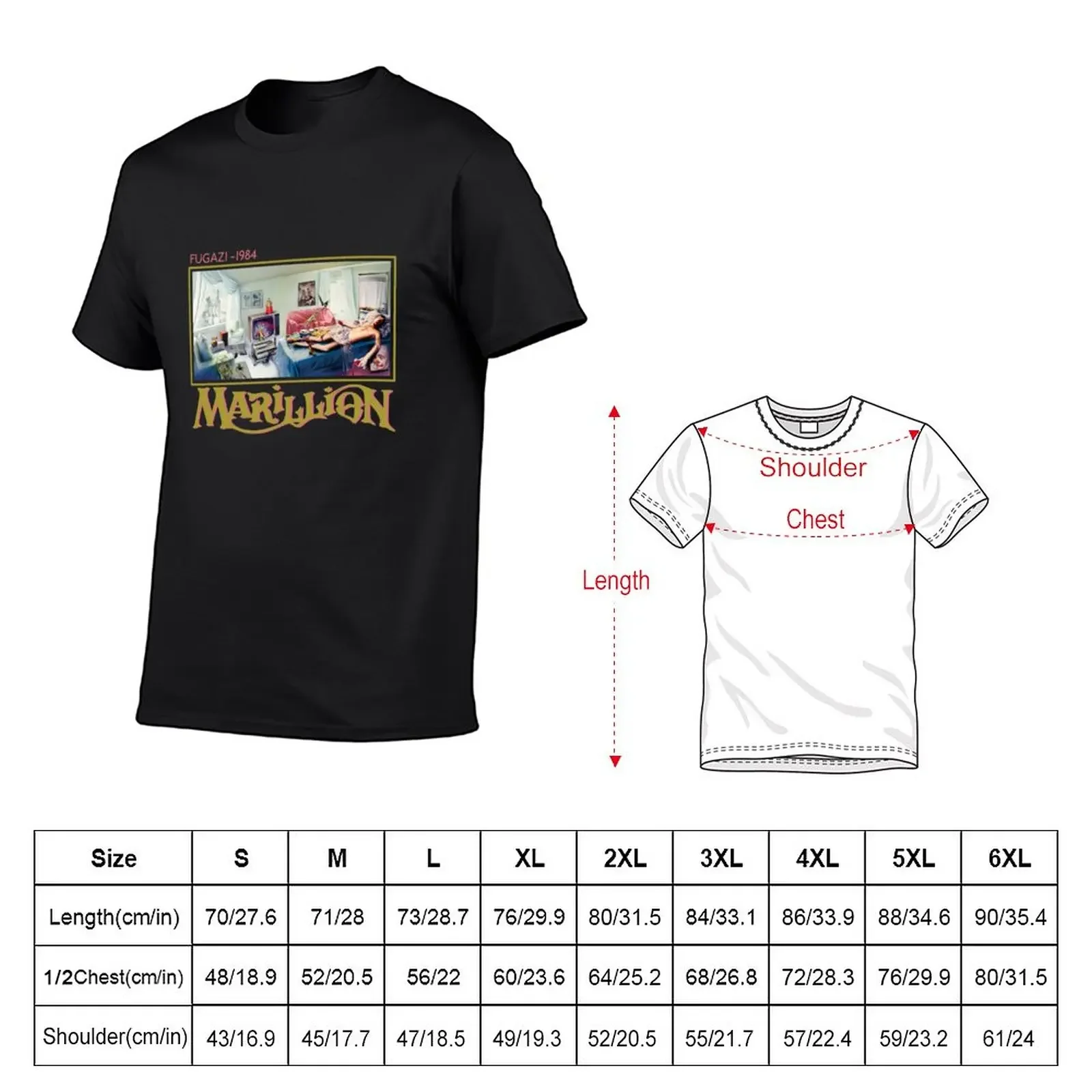 New Marillion T-Shirt anime custom t shirts design your own cute tops heavy weight t shirts for men