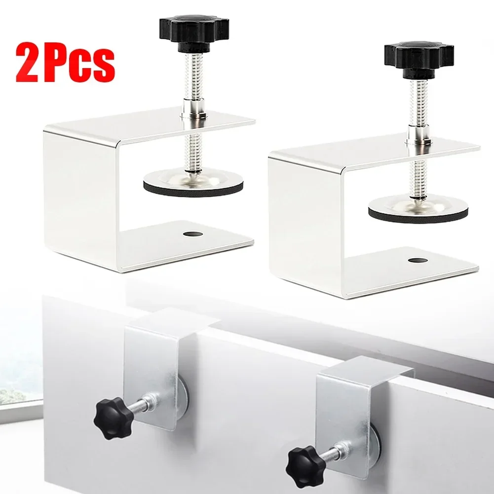 ALLGOOD 2pcs Universal Drawer Front Installation Clamps Holder Adapter Kit Aids Jig Tool Adjustable Fixing Clip For Woodworking