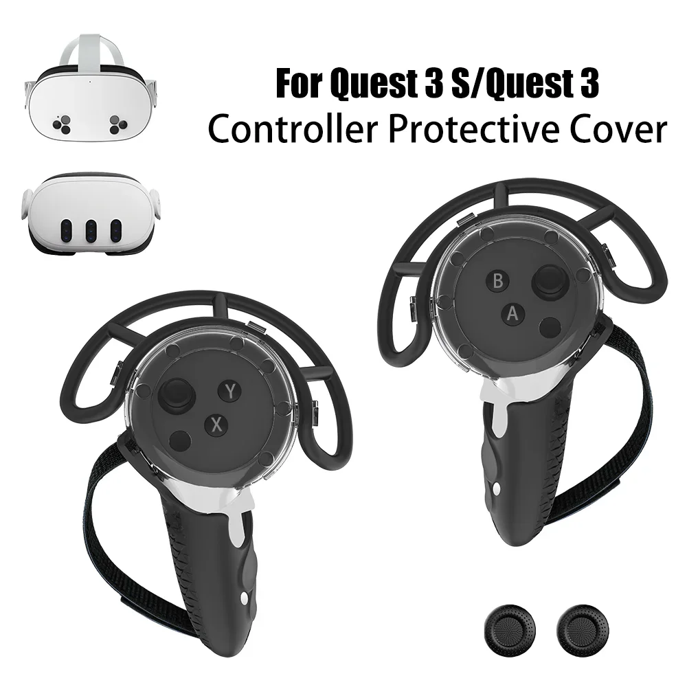 Game Console Case for Quest 3S Controller Comfortable and BreathableWashable TPU Crash Protective Case for Meta Quest 3S/Quest 3