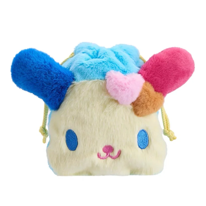 Usahana Plush Drawstring Bag Anime Rabbit Bunny Cute Travel Drawstring Pouch Kawaii Small Organizer Storage Bags