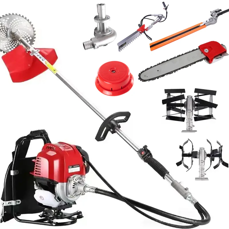 

4-тактный рюкзак-кусторез, многофункциональная ферма, 1,3 кВт, бензиновая аккумуляторная газонокосилка с рюкзаком