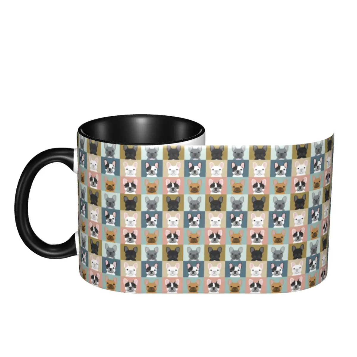 الفرنسية البلدغ صور نمط القهوة القدح DIY مخصص Frenchie الكلب عاشق السيراميك الحليب الشاي القدح كوب #3