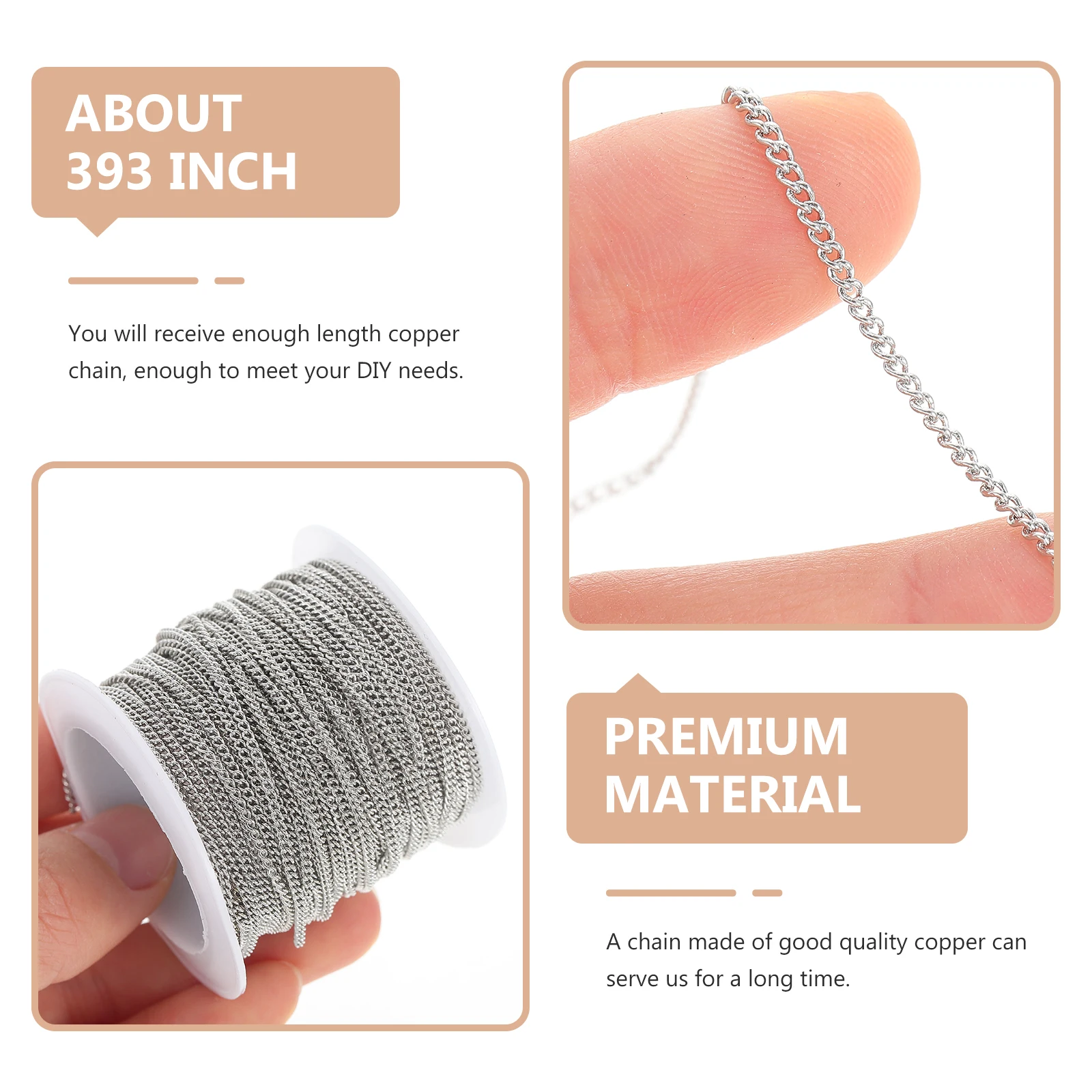 

Chain Copper Jewelry Accessories Necklace Jewellery Making Chains Connection Man