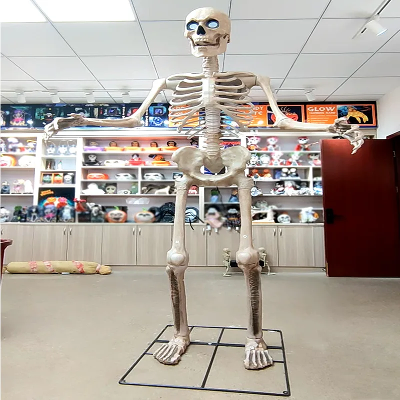 

Cross-Border Halloween 8.2-Foot Giant Assembled Skull Big Skeleton Electric Sound