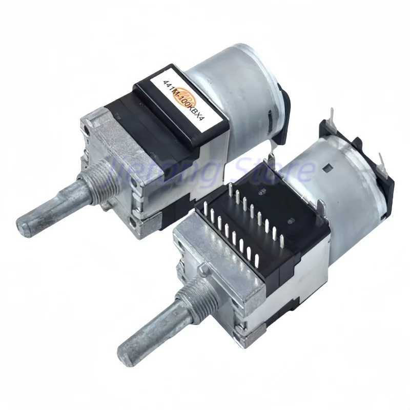 1pc ALPS RK168 Yamaha Volume Amplifier Motor Potentiometer RK16814MGA0K 100KBx4 Dual Row 16 Pins 25MM Axis Plum Shaft