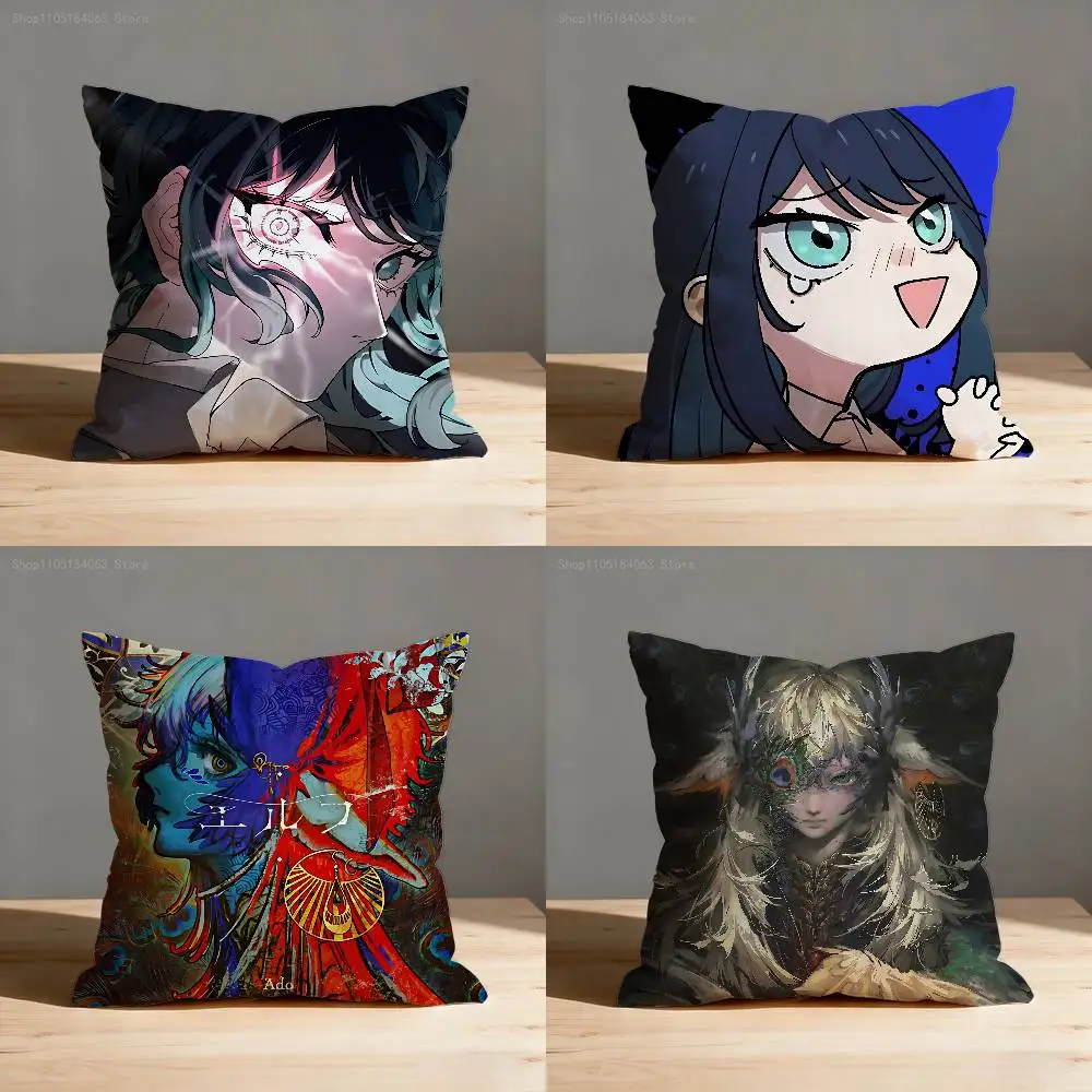 

A-Ado Elf Hibana World Tour 2025 Pillow Case For Sofa Decor Car Office Room Printing Cushion Cover Decorations and Protector