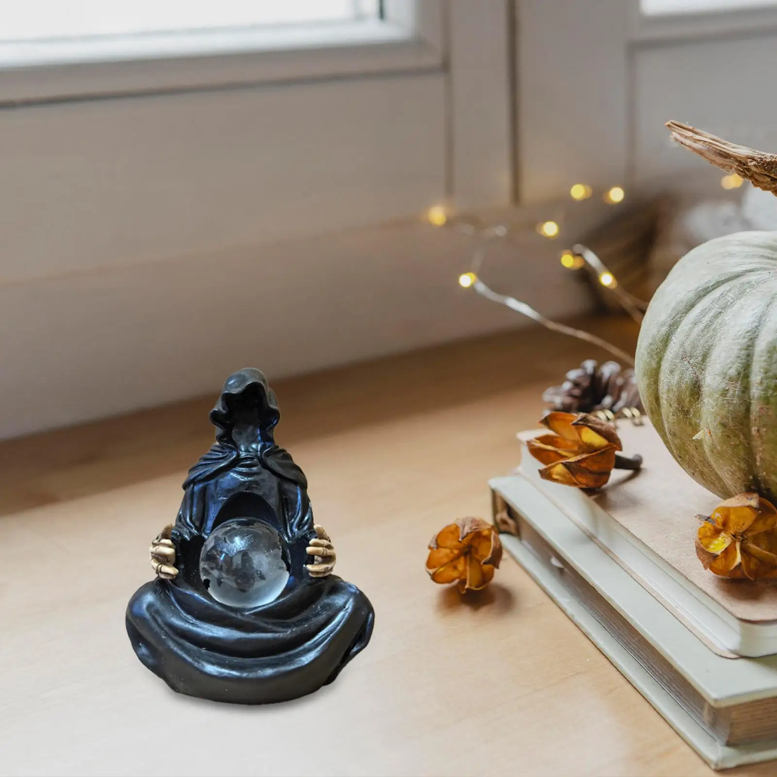 Grim Reaper Statue Halloween Gift Decorative Figurine for Desk Entrance Home