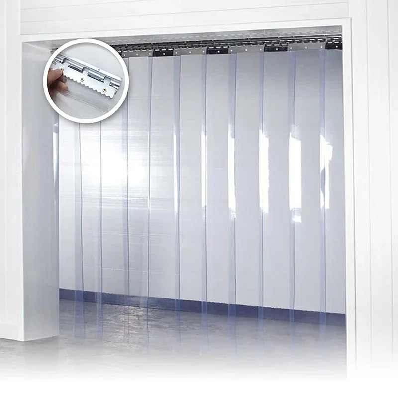1PCS PVC Windproof Soft Curtain Strip, Transparent Air Conditioning Screen Insulation, Cool in Summer and Warm in Winter
