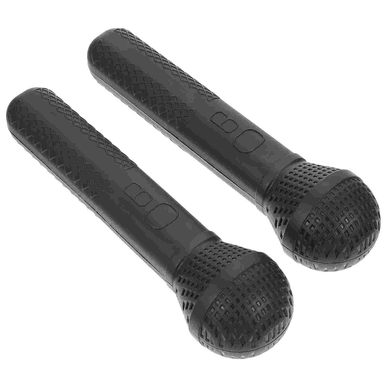 

2 Pcs Simulation Microphone Toy Pretend Play Karaoke Props for Boys Girls Cosplay Plastic Child