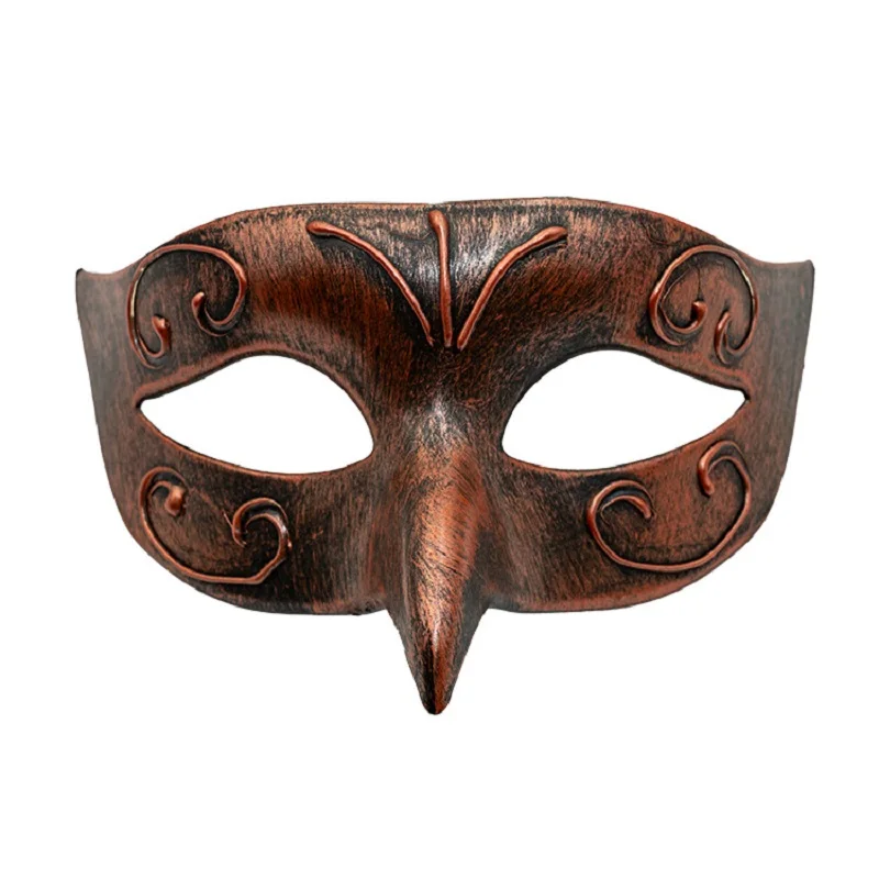 Máscara de mascarada Retro media cara máscara de cobre antiguo bronce para fiesta fiesta de disfraces