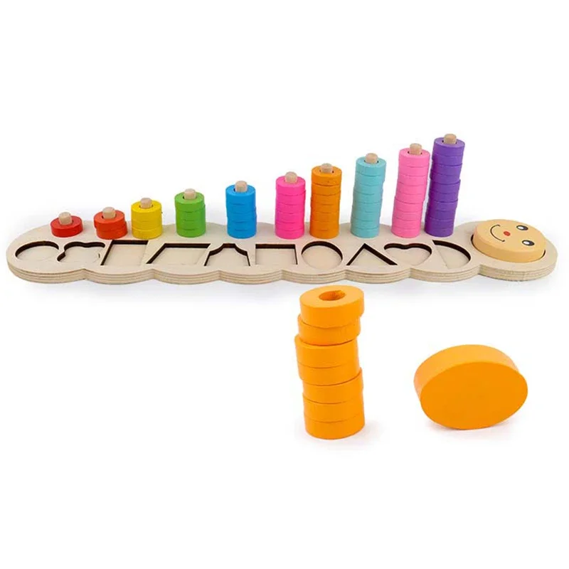 Kinderen Houten Montessori Koppelspeelgoed Leer Getallen Tellen Bijpassende Digitale Vorm Match Vroeg Onderwijs Onderwijs Wiskunde Speelgoed