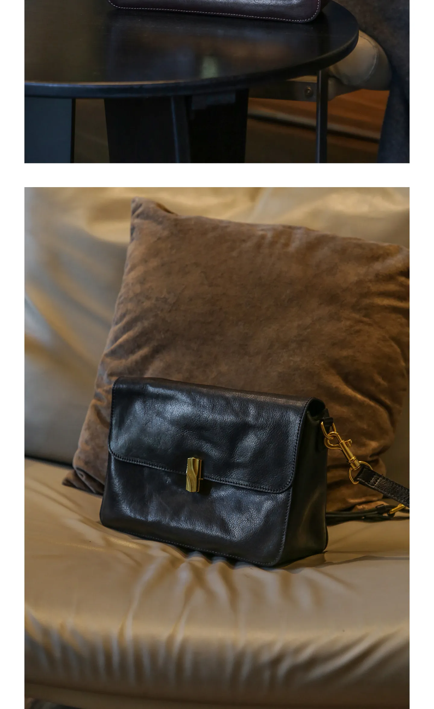Designer-Handtasche aus handgefertigtem Rindsleder, Damen-Umhängetasche für Wochenend-Shopping, echte Leder-Umhängetasche für Frauen – Detail 9