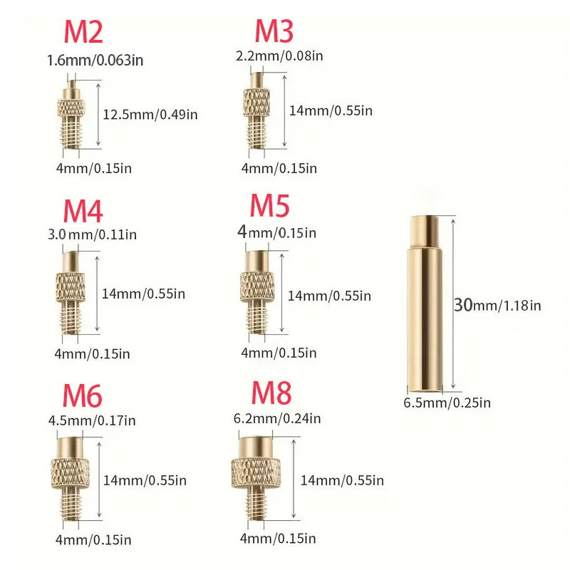 الحرارة إدراج الجوز الحديد نصائح رئيس M2 M3 M4 M5 M6 M8 النحاس الموضوع جزءا لا يتجزأ من عدة العالمي 936 سبيكة لحام للطابعة ثلاثية الأبعاد